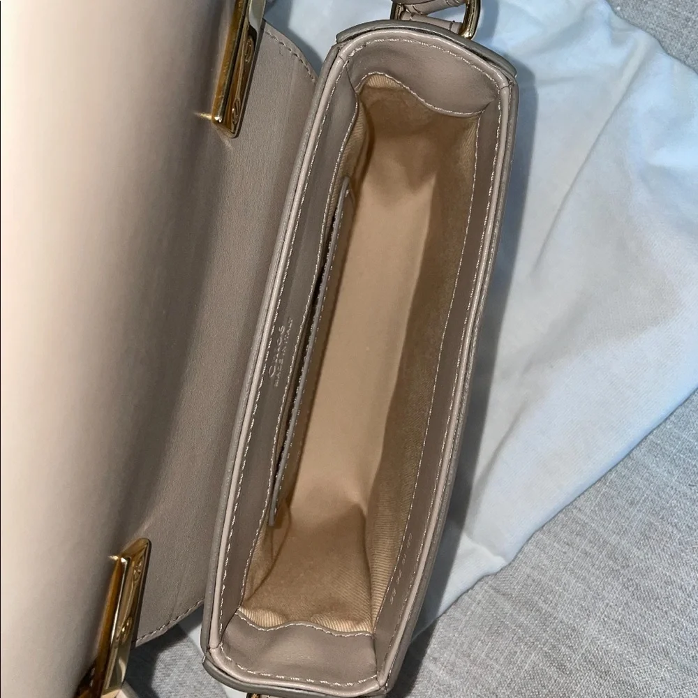 Chloé C Mini Suede-Trimmed Leather Shoulder Bag - Picture 5 of 7